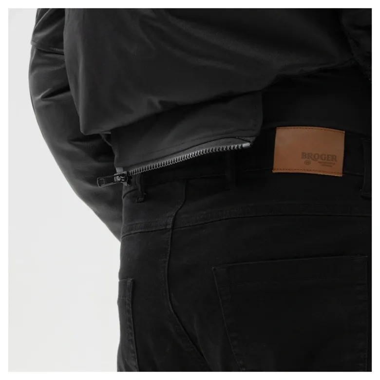 Kurtka skórzana BROGER ROCKER BLACK czarny