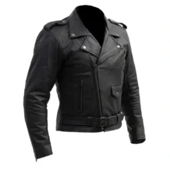 Kurtka skórzana BROGER ROCKER BLACK czarny