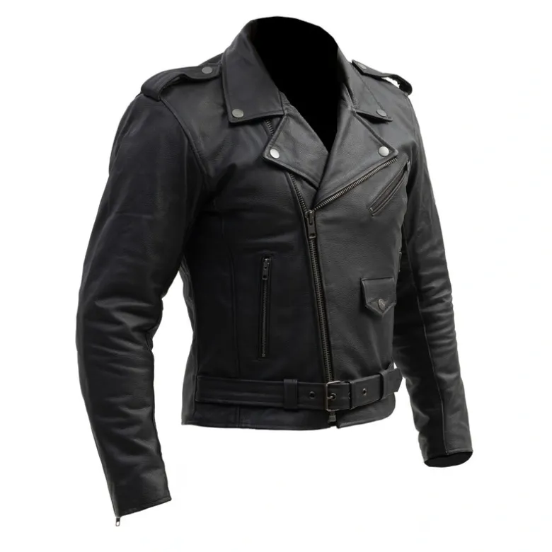 Kurtka skórzana BROGER ROCKER BLACK czarny