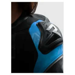 Kurtka skórzana damska REBELHORN DIVA RS BLACK/BLUE czarny niebieski