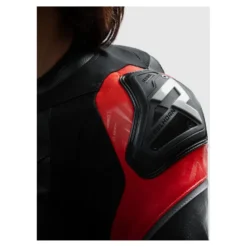 Kurtka skórzana damska REBELHORN DIVA RS BLACK/RED czarny czerwony
