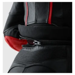 Kurtka skórzana damska REBELHORN DIVA RS BLACK/RED czarny czerwony
