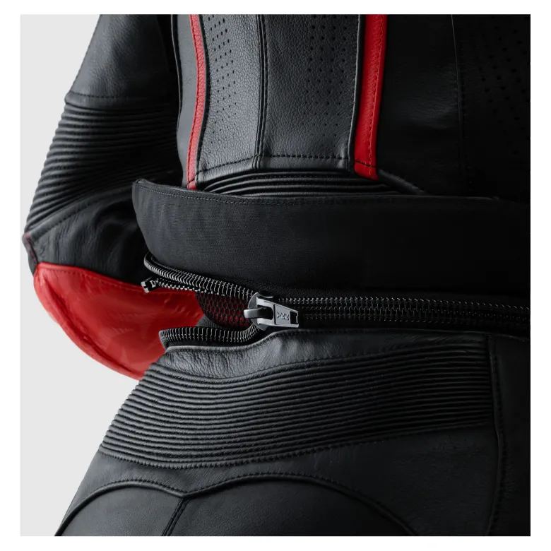 Kurtka skórzana damska REBELHORN DIVA RS BLACK/RED czarny czerwony
