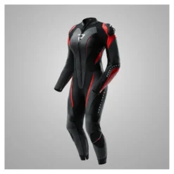 Kurtka skórzana damska REBELHORN DIVA RS BLACK/RED czarny czerwony