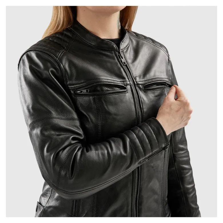 Kurtka skórzana damska REBELHORN HUNTER II LADY BLACK czarny