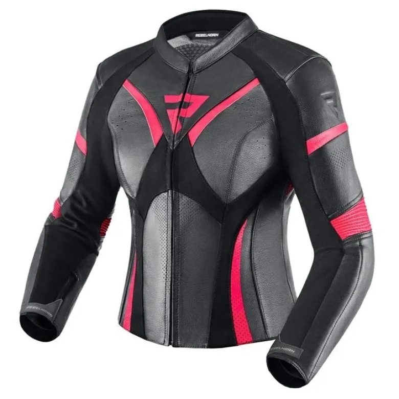 Kurtka skórzana damska REBELHORN REBEL LADY PINK/BLACK różowy czarny