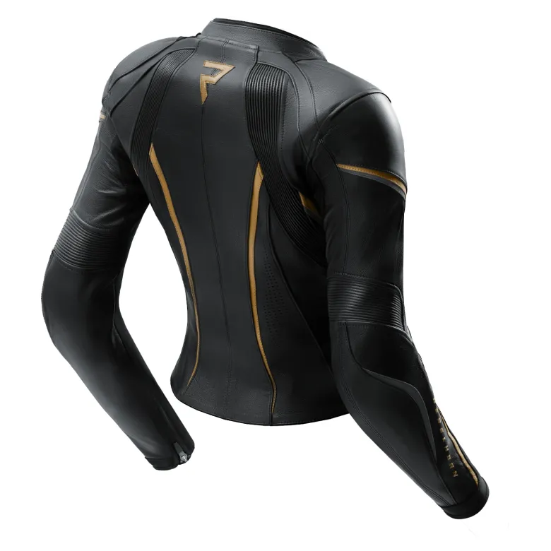 Kurtka skórzana damska REBELHORN DIVA ST BLACK/GOLD czarny złoty