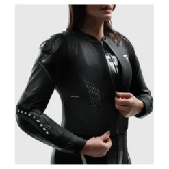 Kurtka skórzana damska REBELHORN DIVA RS BLACK/WHITE czarny biały