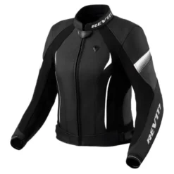 Kurtka skórzana damska REVIT XENA 4 LADY BLACK/WHITE czarny biały