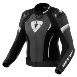 Kurtka skórzana damska REVIT XENA 4 PRO LADY BLACK/WHITE czarny biały