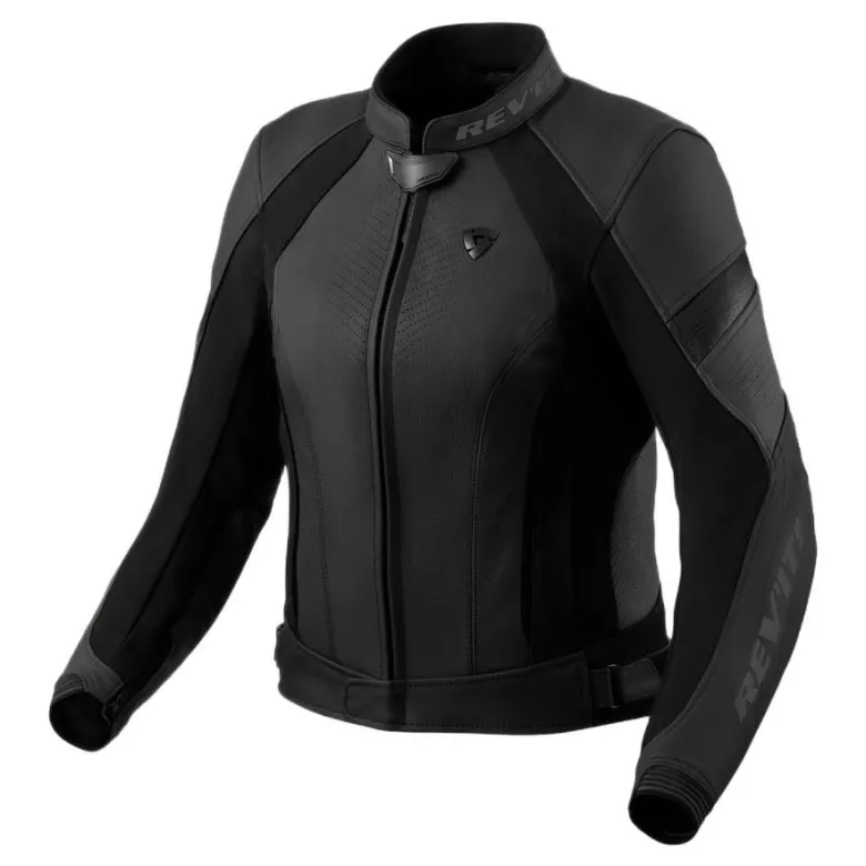 Kurtka skórzana damska REVIT XENA 4 LADY BLACK/ANTHRACITE czarny szary