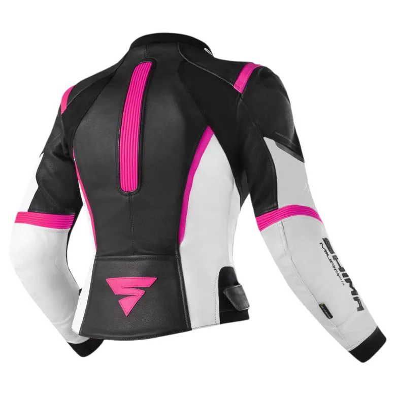 Kurtka skórzana damska SHIMA MIURA 2.0 PINK FLUO czarny różowy