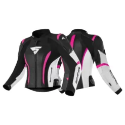 Kurtka skórzana damska SHIMA MIURA 2.0 PINK FLUO czarny różowy
