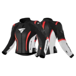 Kurtka skórzana damska SHIMA MIURA 2.0 RED FLUO czarny biały czerwony fluo
