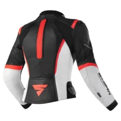 Kurtka skórzana damska SHIMA MIURA 2.0 RED FLUO czarny biały czerwony fluo