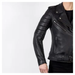 Kurtka skórzana ramoneska damska OZONE RAMONES MODERN LADY MATT BLACK czarny