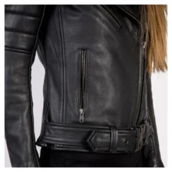 Kurtka skórzana ramoneska damska OZONE RAMONES MODERN LADY MATT BLACK czarny