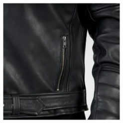 Kurtka skórzana ramoneska OZONE RAMONES MODERN MATT BLACK czarny