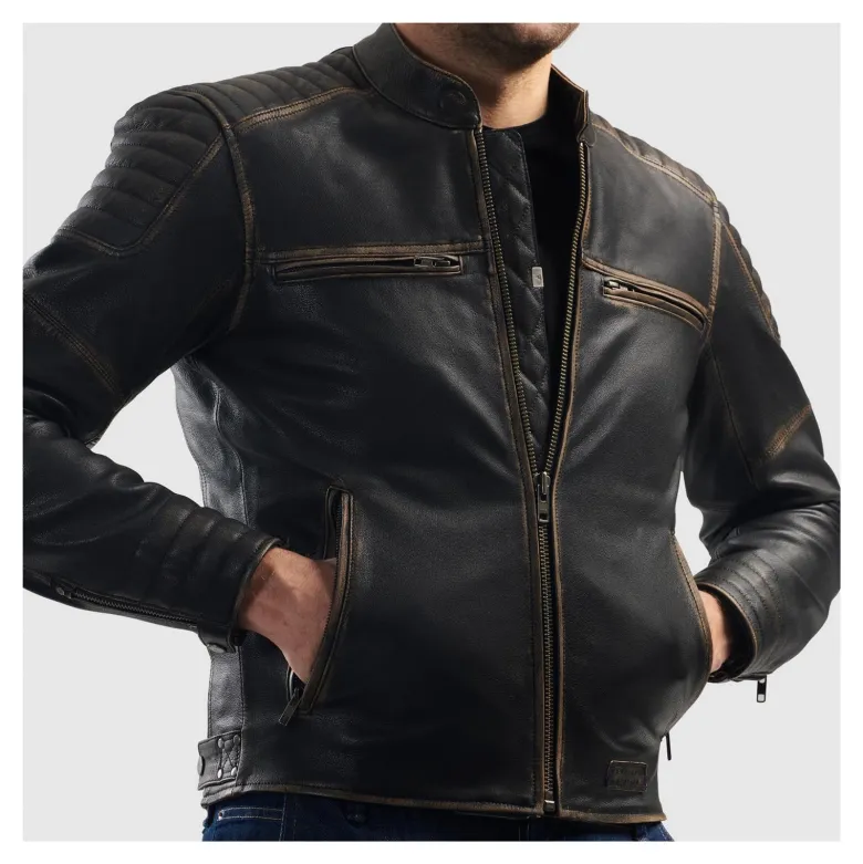 Kurtka skórzana REBELHORN HUNTER II VINTAGE BROWN brązowy