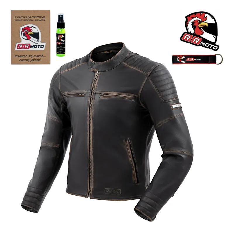 Kurtka skórzana REBELHORN HUNTER II VINTAGE BROWN brązowy