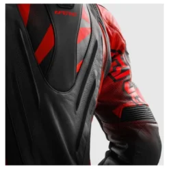 Kurtka skórzana REBELHORN INFERNO BLACK/FLUO RED czarny czerwony fluo