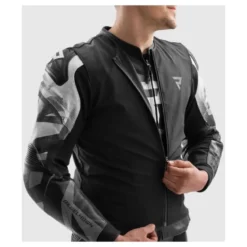 Kurtka skórzana REBELHORN INFERNO BLACK/WHITE czarny biały