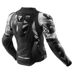 Kurtka skórzana REBELHORN INFERNO BLACK/WHITE czarny biały