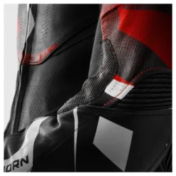 Kurtka skórzana REBELHORN INFERNO BLACK/BLUE/WHITE/RED czarny niebieski biały czerwony