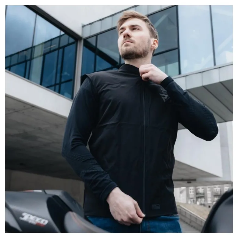 Kurtka skórzana REBELHORN VANDAL BLACK/FLO YELLOW czarny żółty fluo