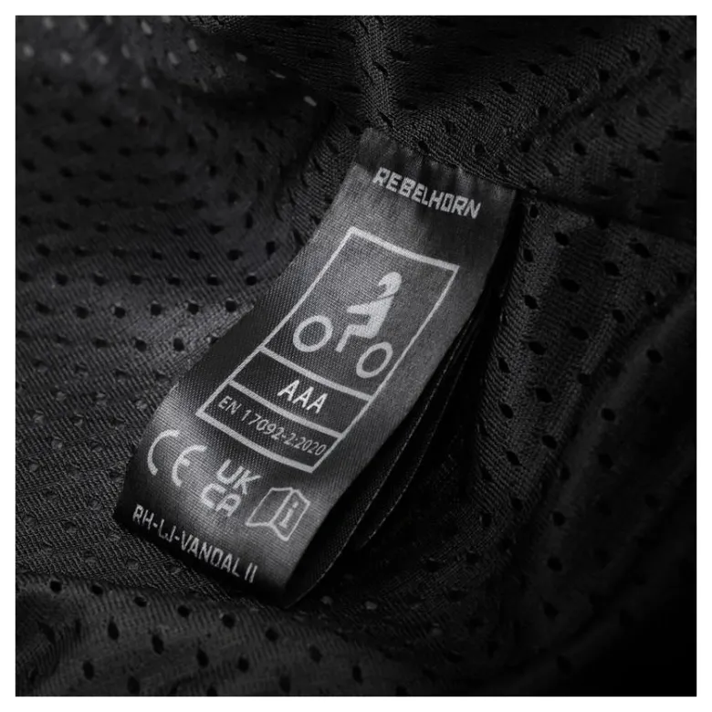 Kurtka skórzana REBELHORN VANDAL 2 BLACK/GREY/FLUO RED czarny szary czerwony fluo