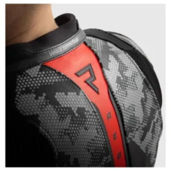 Kurtka skórzana REBELHORN VELOCE CAMO BLACK/GREY/FLUO RED czarny szary czerwony fluo