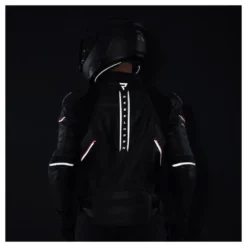 Kurtka skórzana REBELHORN VELOCE BLACK/GREY/FLUO RED czarny szary czerwony fluo