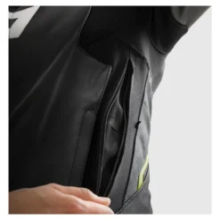 Kurtka skórzana REBELHORN VELOCE BLACK/GREY/FLUO YELLOW czarny szary żółty fluo