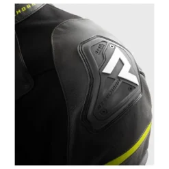 Kurtka skórzana REBELHORN VELOCE BLACK/GREY/FLUO YELLOW czarny szary żółty fluo