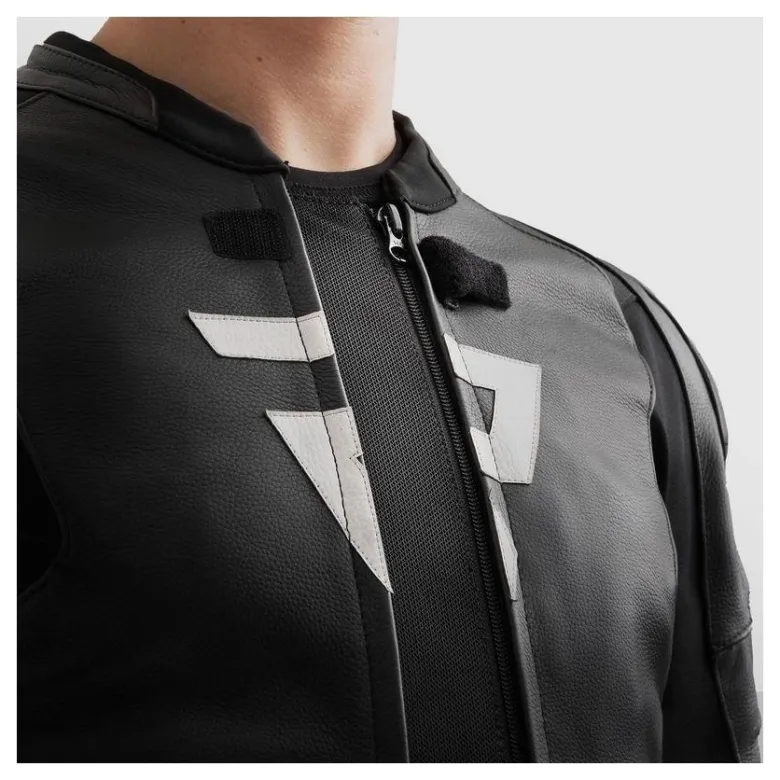 Kurtka skórzana REBELHORN VELOCE BLACK/GREY/FLUO YELLOW czarny szary żółty fluo