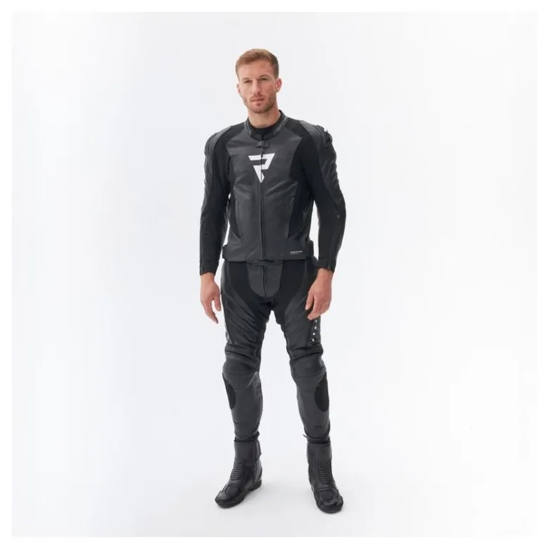 Kurtka skórzana REBELHORN VELOCE BLACK/WHITE czarny biały
