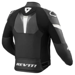Kurtka skórzana REVIT QUANTUM 3 BLACK/ANTHRACITE czarny szary