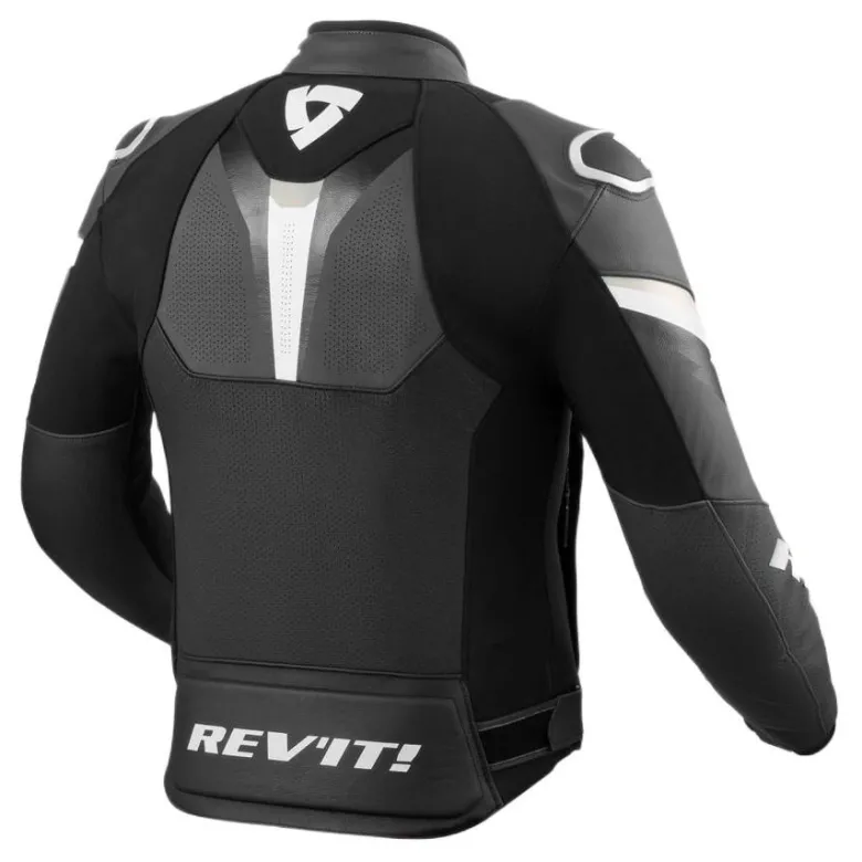 Kurtka skórzana REVIT QUANTUM 3 BLACK/ANTHRACITE czarny szary
