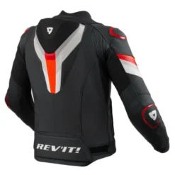 Kurtka skórzana REVIT QUANTUM 3 PRO BLACK/RED czarny czerwony