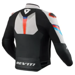 Kurtka skórzana REVIT QUANTUM 3 BLACK/LIGHT GREY czarny szary
