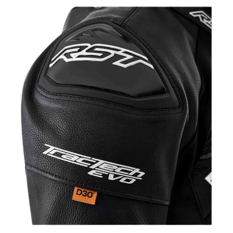 Kurtka skórzana RST TRACTECH EVO D3O BLACK/WHITE czarny biały