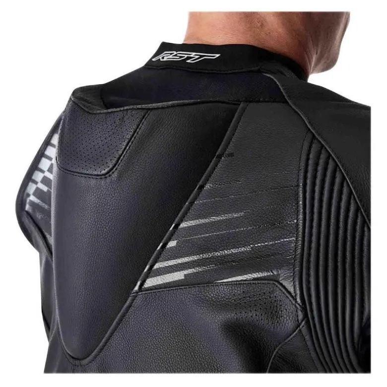 Kurtka skórzana RST TRACTECH EVO D3O BLACK/WHITE czarny biały