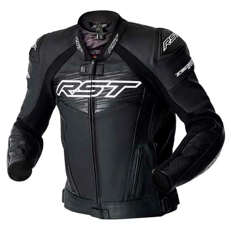 Kurtka skórzana RST TRACTECH EVO D3O BLACK/WHITE czarny biały