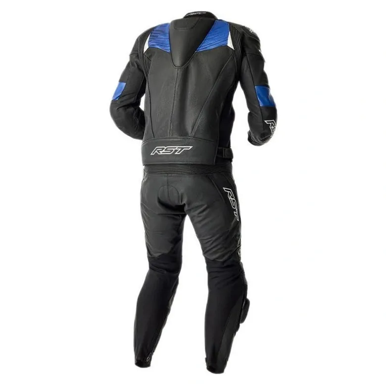 Kurtka skórzana RST TRACTECH EVO D3O BLACK/BLUE czarny niebieski