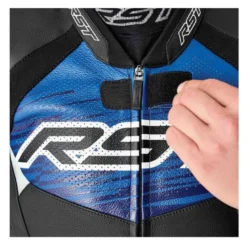 Kurtka skórzana RST TRACTECH EVO D3O BLACK/BLUE czarny niebieski