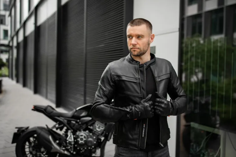 Kurtka skórzana SECA DARKSIDE TFL BLACK czarny