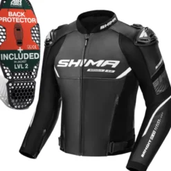 Kurtka skórzana SHIMA BANDIT 2.0 BLACK czarny