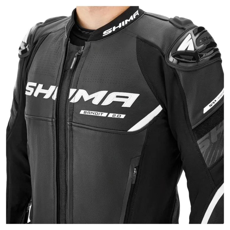 Kurtka skórzana SHIMA BANDIT 2.0 BLACK czarny