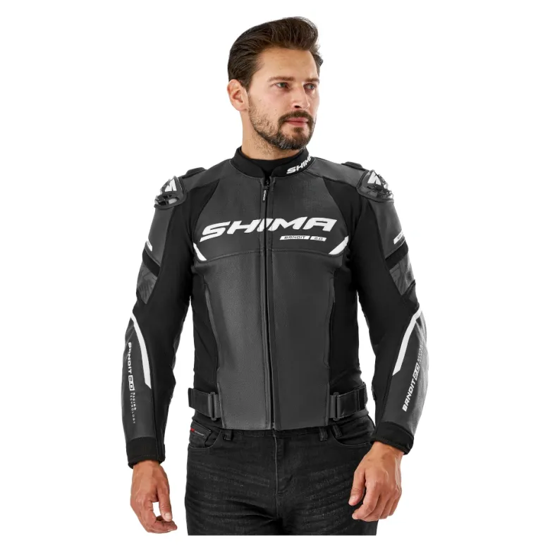 Kurtka skórzana SHIMA BANDIT 2.0 BLACK czarny