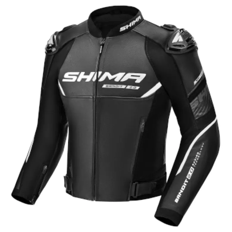 Kurtka skórzana SHIMA BANDIT 2.0 BLACK czarny